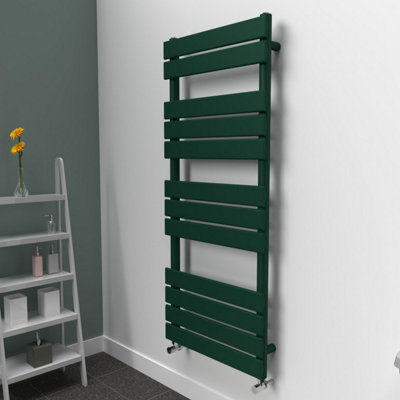 B&Q -  Flat Coloured Towel RadiatorBritish Racing Green1200mm X 500mm