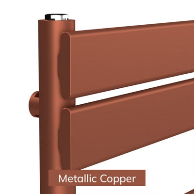 B&Q -  Flat Coloured Towel Radiator Metallic Copper 1200mm X 500mm Ftow-1200-500Mc