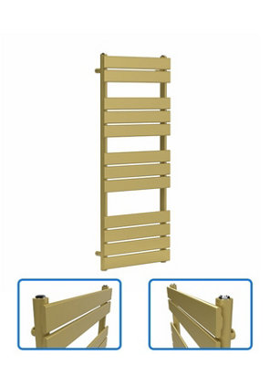 B&Q -  Flat Coloured Towel Radiator Metallic Gold 1200mm X 500mm575W (1963 Btu)