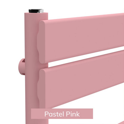 B&Q -  Flat Coloured Towel RadiatorPastel Pink1200mm X 500mm