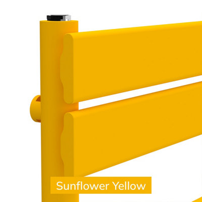 B&Q -  Flat Coloured Towel RadiatorSunflower Yellow1200mm X 500mm