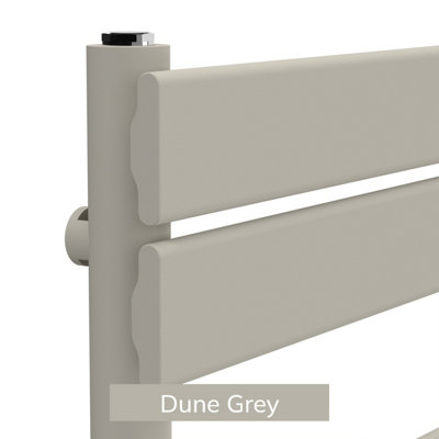 B&Q -  Flat Coloured Towel Radiator Dune Grey1200mm X 600mmDesigner Wall-Mounted Radiator