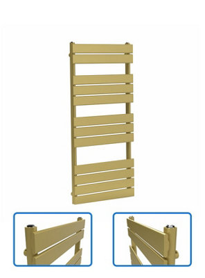 B&Q -  Flat Coloured Towel RadiatorMetallic Gold1200mm X 600mm