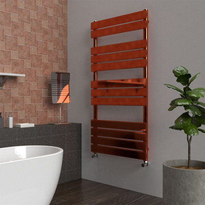 B&Q -  Flat Coloured Towel RadiatorPolished Copper1200mm X 600mm