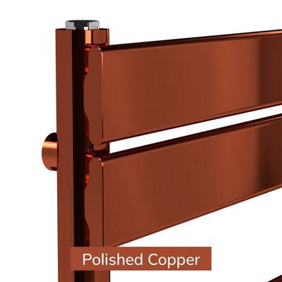 B&Q -  Flat Coloured Towel RadiatorPolished Copper800mm X 600mm