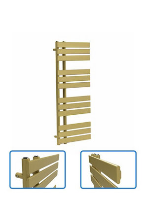 B&Q -  Open Flat Coloured Towel RadiatorMetallic Gold1180mm X 500mm