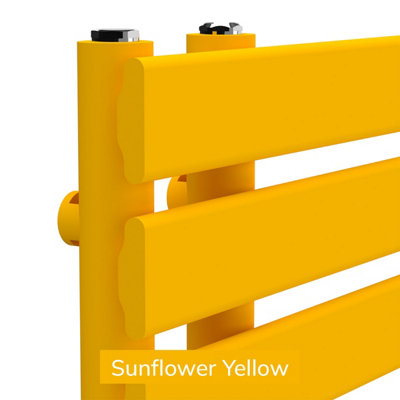 B&Q -  Open Flat Coloured Towel RadiatorSunflower Yellow1180mm X 500mm