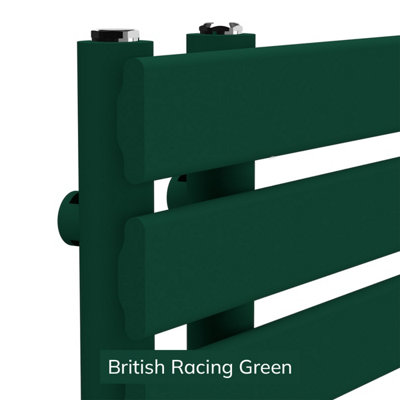 B&Q -  Open Flat Coloured Towel RadiatorBritish Racing Green1180mm X 600mm