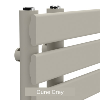B&Q -  Open Flat Coloured Towel RadiatorDune Grey1180mm X 600mm