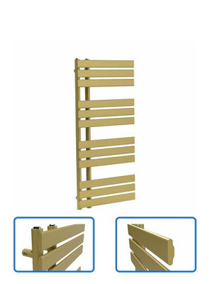 B&Q -  Open Flat Coloured Towel RadiatorMetallic Gold1180mm X 600mm