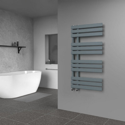 B&Q -  Open Flat Coloured Towel Radiator Slate Grey 1180mm X 600mmOftow-1180-600Sg