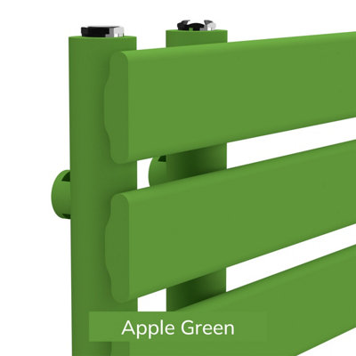 B&Q -  Open Flat Coloured Towel Radiator Apple Green 800 X 500mm397W (1355 Btu)