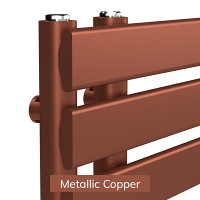 B&Q -  Open Flat Coloured Towel RadiatorMetallic Copper800mm X 500mm
