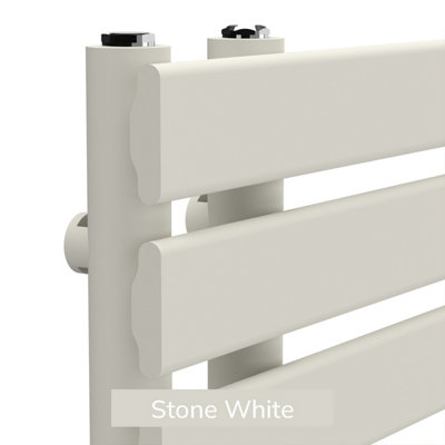 B&Q -  Open Flat Coloured Towel Radiator Stone White800 X 500mm1355 Btu (397W)