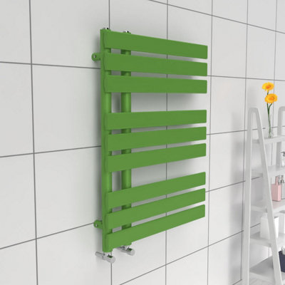 B&Q -  Open Flat Towel Radiator Apple Green800mm X 600mm455W (1554 Btu)