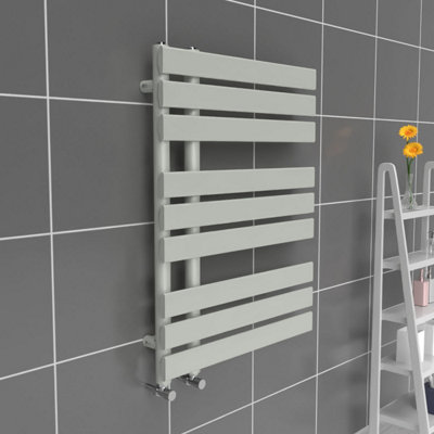 B&Q -  Open Flat Towel Radiator Dove Grey 800mm X 600mm455W (1554 Btu)