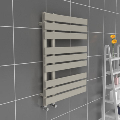 B&Q -  Open Flat Towel Radiator Dune Grey 800 mm X 600 mm455 W (1554 Btu)