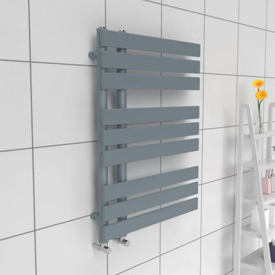 B&Q -  Open Flat Towel Radiator Pebble Grey 800 mm X 600 mm455W (1554 Btu)