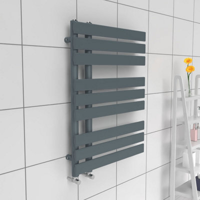 B&Q -  Open Flat Towel Radiator Slate Grey 800 mm X 600 mm455 W (1554 Btu)