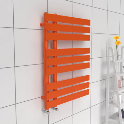 B&Q -  Open Flat Towel Radiator Sunburst Orange 800mm X 600mm455W (1554 Btu)