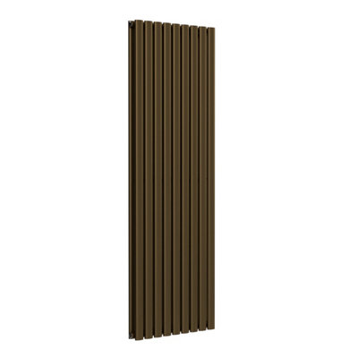 B&Q -  Oval Vertical Double Panel Radiator Antique Brass 1600mm X 540mm1737W.