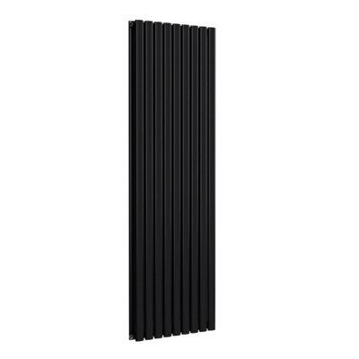 B&Q -  Oval Coloured Vertical RadiatorSpace Black1600mm X 540mmDouble Panel