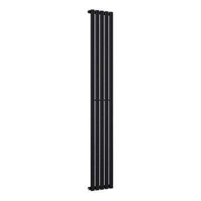 B&Q -  Oval Coloured Vertical Radiator Space Black 1800mm X 300mm (Single)