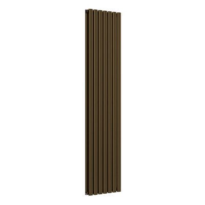 B&Q -  Oval Coloured Vertical RadiatorDouble PanelAntique Brass1800 X 420mm