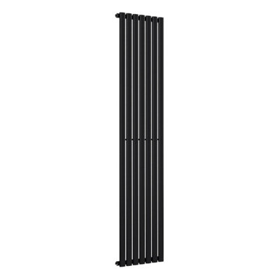 B&Q -  Oval Coloured Vertical Radiator Space Black 1800mm X 420mm (Single)