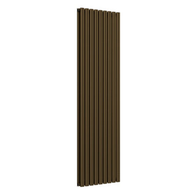 B&Q -  Oval Vertical Radiator Antique Brass 1800mm X 540mm DoubleWall-Mounted.