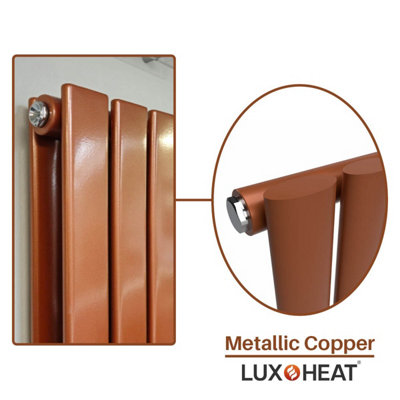B&Q -  Oval Horizontal Radiator Metallic Copper 400mm X 1140mm SingleMild Steel556W (1898 Btu).