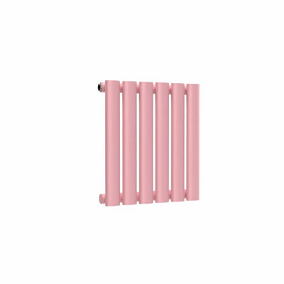 B&Q -  Oval Horizontal Radiator Pastel Pink 400mm X 360mm Single PanelMade To OrderIncludes Fixings