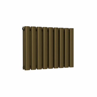 B&Q -  Oval Horizontal Radiator Antique Brass 400mm X 540mm Double Panel1618 Btu (474W).