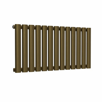 B&Q -  Oval Horizontal Radiator Antique Brass 400mm X 780mmSingle381W (1298 Btu)