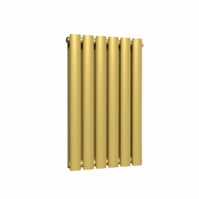 B&Q -  Oval Horizontal Radiator Metallic GoldDouble Panel 600mm X 360mm