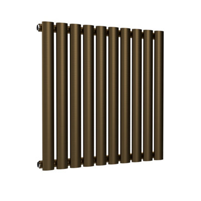 B&Q -  Oval Horizontal Radiator Antique Brass 600mm X 540mm (Single)368W (1255 Btu).