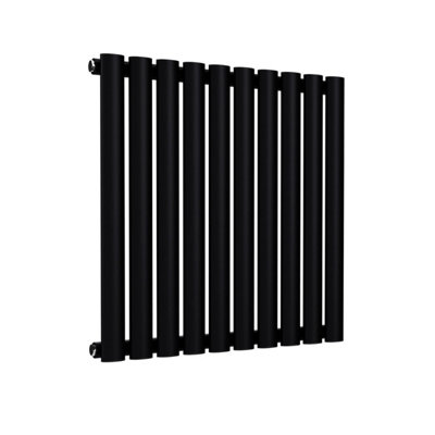 B&Q -  Oval Horizontal Radiator Space Black 600mm X 540mm Single.