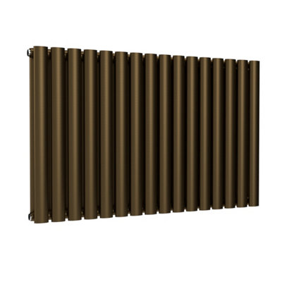 B&Q -  Oval Horizontal Radiator Antique Brass 600mm X 960mm Double1216W (4148 Btu)