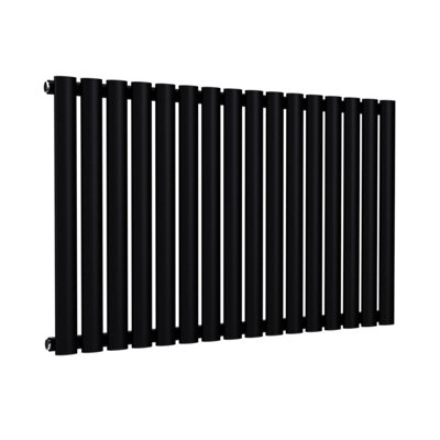 B&Q -  Oval Horizontal Coloured Radiator Space Black 600mm X 960mm (Single)