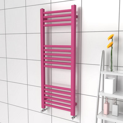 B&Q -  Coloured Towel RadiatorBarbie Pink1000 mm X 400 mmMild Steel1050 Btu (308W)