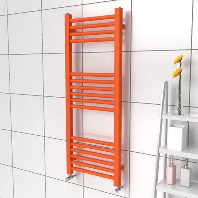 B&Q -  Coloured Towel Radiator Sunburst Orange 1000mm X 400mmHydronic Mild Steel