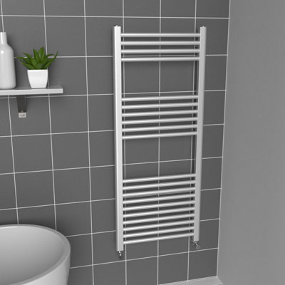 B&Q -  Coloured Towel RadiatorMetallic SilverBritish Racing Green Finish1200mm X 500mm