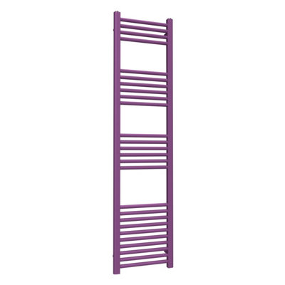 B&Q -  Coloured Towel Radiator Pretty Plum Purple1600mm X 400mm1695 Btu.