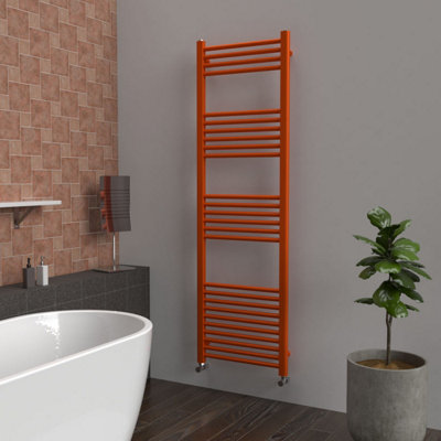 B&Q -  Coloured Towel Radiator Sunburst Orange1600mm X 500mm2008 Btu.