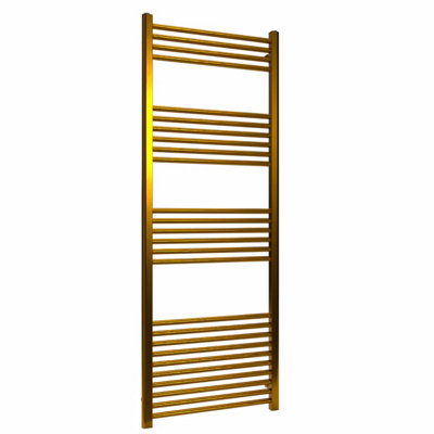 B&Q -  Coloured Towel Radiator Polished Brass 1600mm X 600mm682W (2326 Btu)