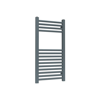 B&Q -  Coloured Towel Radiator Slate Grey 800mm X 400mmMetallic Silver Finish887 Btu.