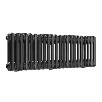 B&Q -  Horizontal 2-Column Radiator Black Nickel Lacquer 300mm X 1010mm