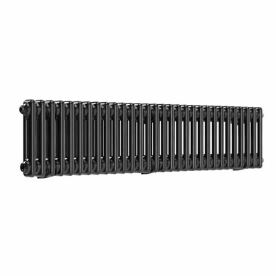 B&Q -  Horizontal Black Nickel Lacquer Column Radiator2 Column 300mm X 1370mmBlack Nickel Lacquer
