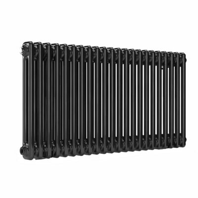 B&Q -  Horizontal 2 Column Radiator Black Nickel Lacquer 500mm X 1010mm807W (2752 Btu)