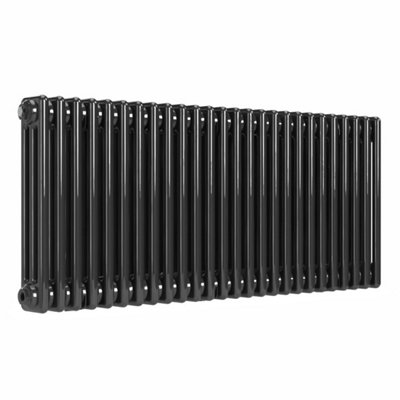 B&Q -  Horizontal 3 Column Radiator Black Nickel Lacquer 500mm X 1190mm3 Column Mild Steel